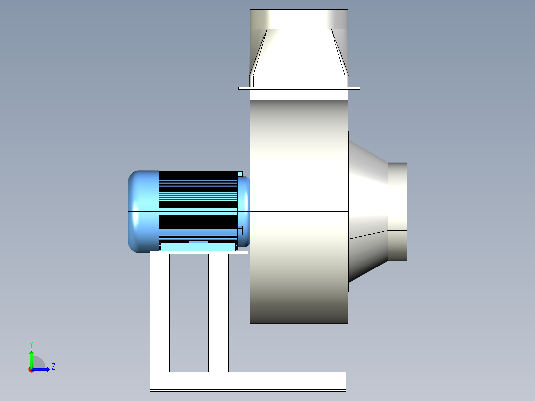 3KW风机装配左视图