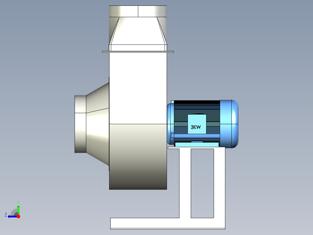 3KW风机装配右视图