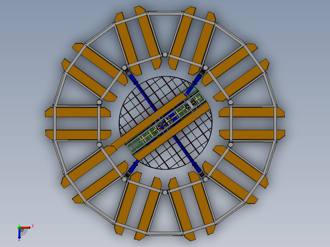 B01-proe五层立体车库五层圆形停车场俯视图