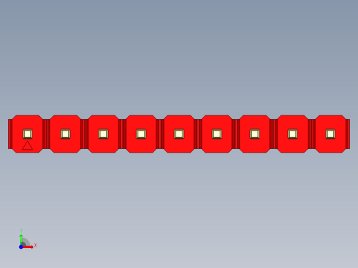 彩色公头100mil（2.54mm）系列-DS1021_red_1x09p_100mil_Type19_rev1.0前视缩略图
