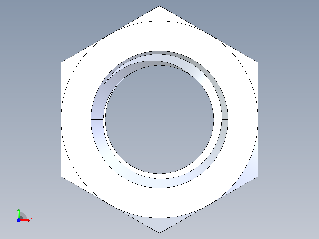 公制螺母-M14x2.STEP前视图