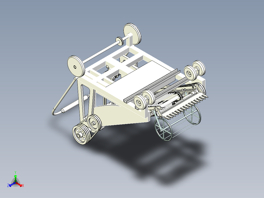 小型疏菜收获机设计三维二维说明书