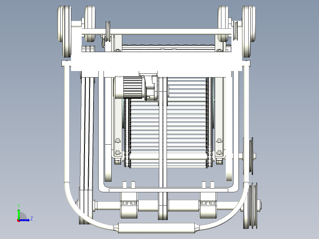 小型疏菜收获机设计三维二维说明书左视图