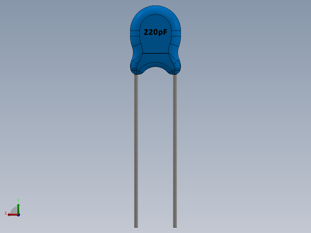 电容器 二极管 电阻器-Capacitor Ceramic 221 3KV 220pF后视图