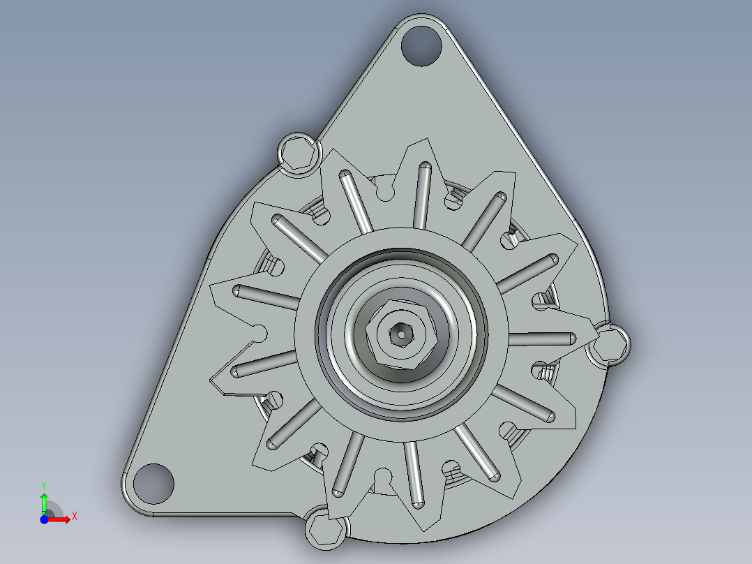 交流发电机前视图