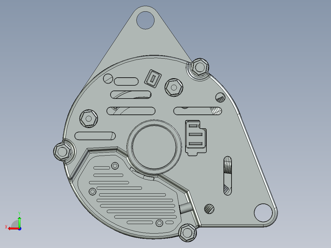 交流发电机后视图