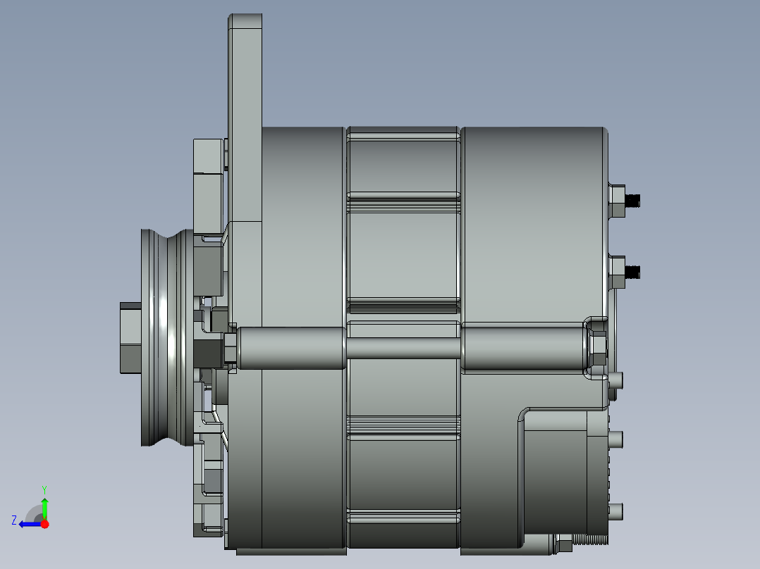 交流发电机右视图