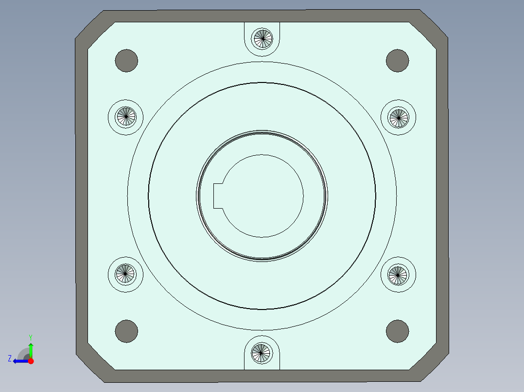 直齿孔PLF160-L3-LC 42-114.3-200-M12.stp右视图