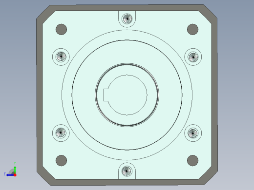 直齿孔PLF160-L3-LC 42-114.3-200-M12.stp右视缩略图