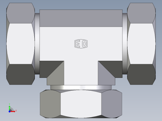 卡套式工业通用硬管接头EO_Union_tee_T42ZLCF前视缩略图
