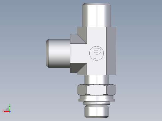 卡套式工业通用硬管接头EO_Adjustable_locknut_run_tee_LEE06LMOROMDCF后视缩略图