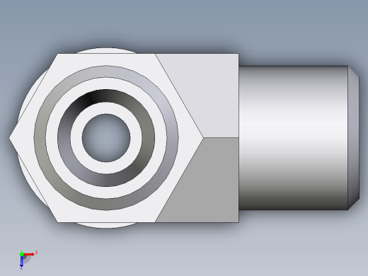 卡套式工业通用硬管接头EO_Adjustable_locknut_run_tee_LEE06LMOROMDCF俯视缩略图