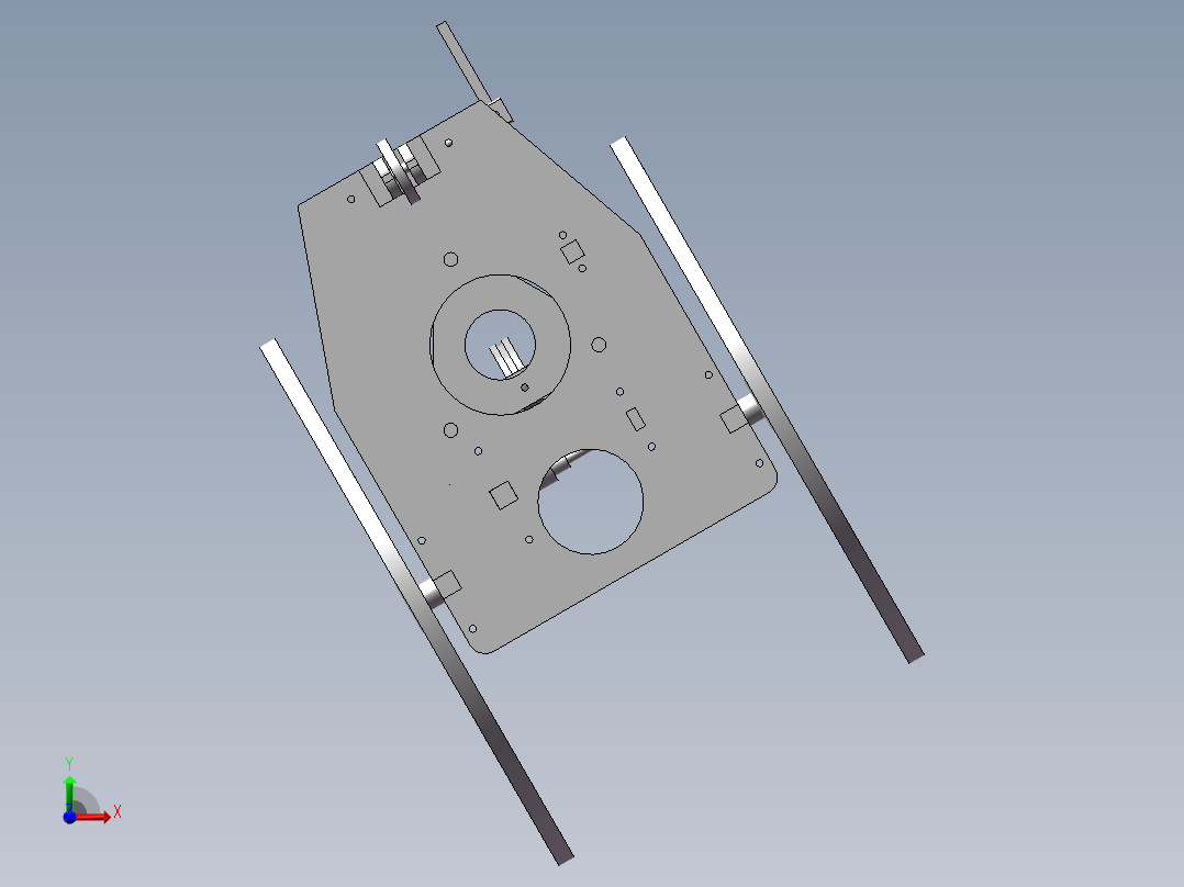 8字无碳（三维+CAD）前视图