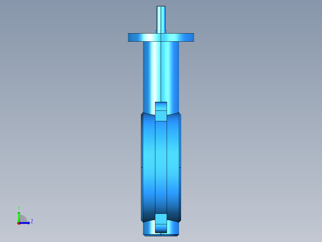 阀门模型WD71X-D_[50]左视图