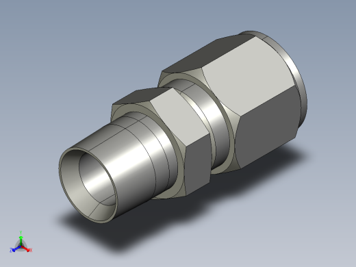 卡套式工业通用硬管接头10_fbu-s正等轴测缩略图