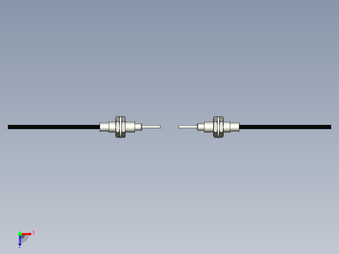 光纤元件对射型FT-D610-I俯视图