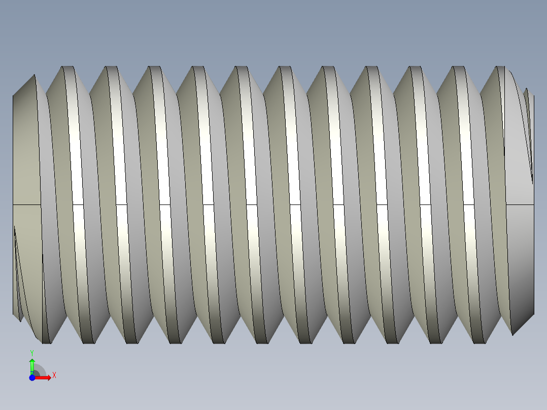 DIN 913-ISO 4026 固定螺钉-M8 L=15.STEP前视图