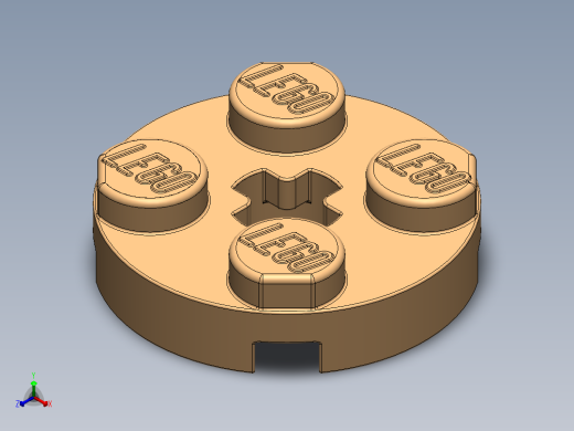 乐高零件 4032 板 2 x 2 圆形-4032 Warm Yellowish Orange Plate 2 x 2 Round.SLDPRT