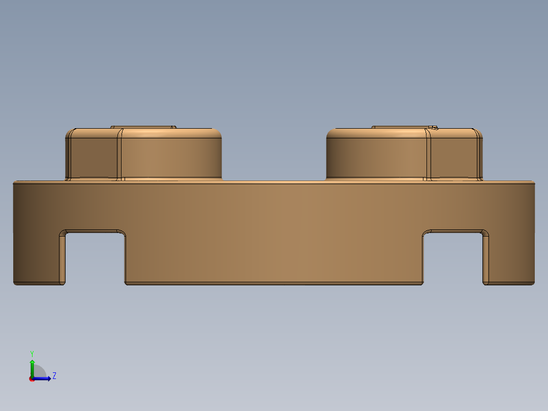 乐高零件 4032 板 2 x 2 圆形-4032 Warm Yellowish Orange Plate 2 x 2 Round.SLDPRT左视图