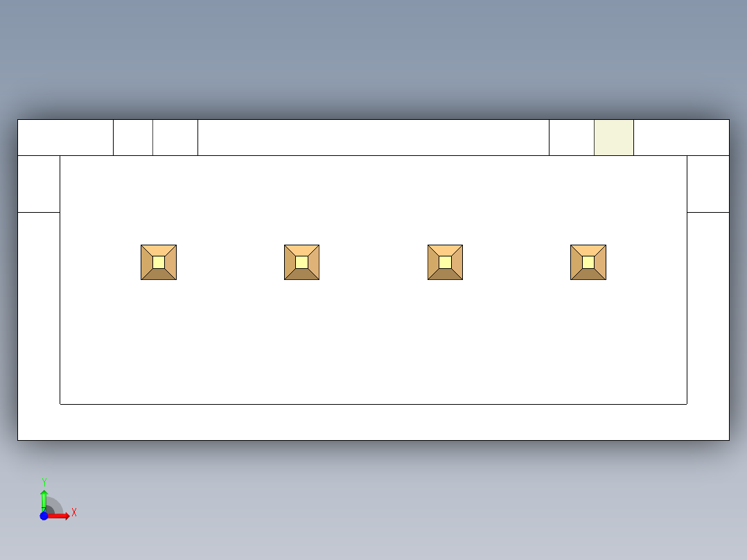 元器件3D封装JST 2.54X4P73前视图