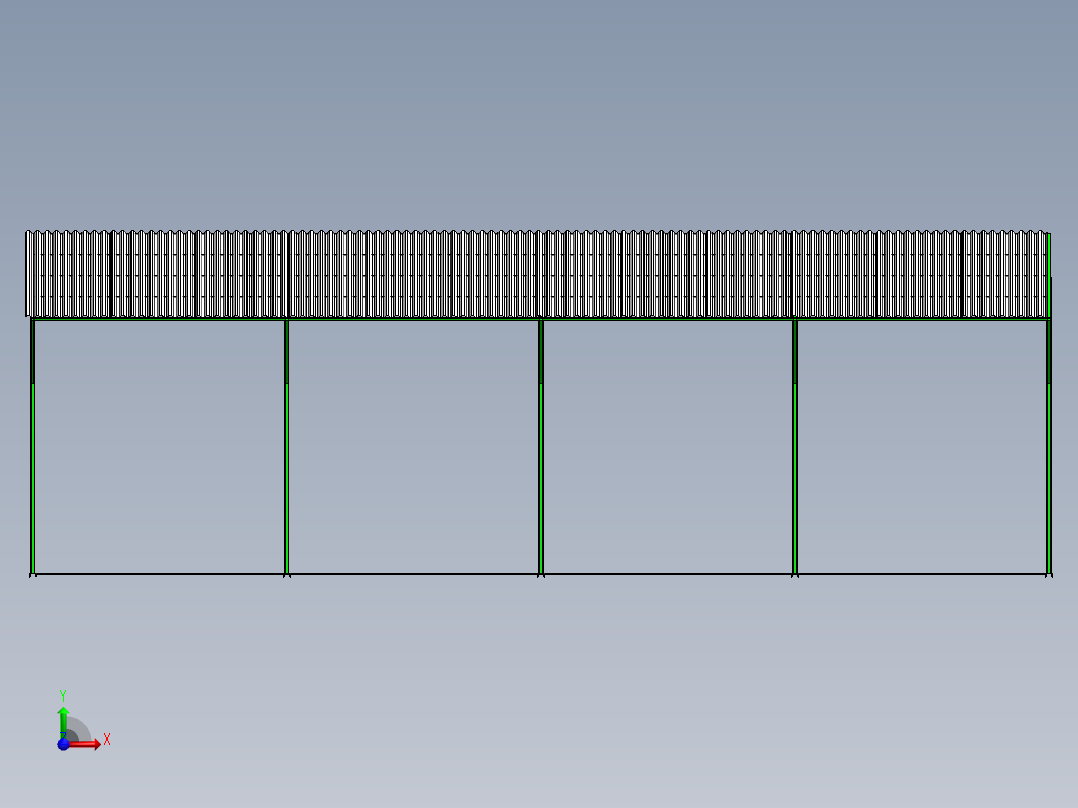 停车棚 停车楼 (2)前视图