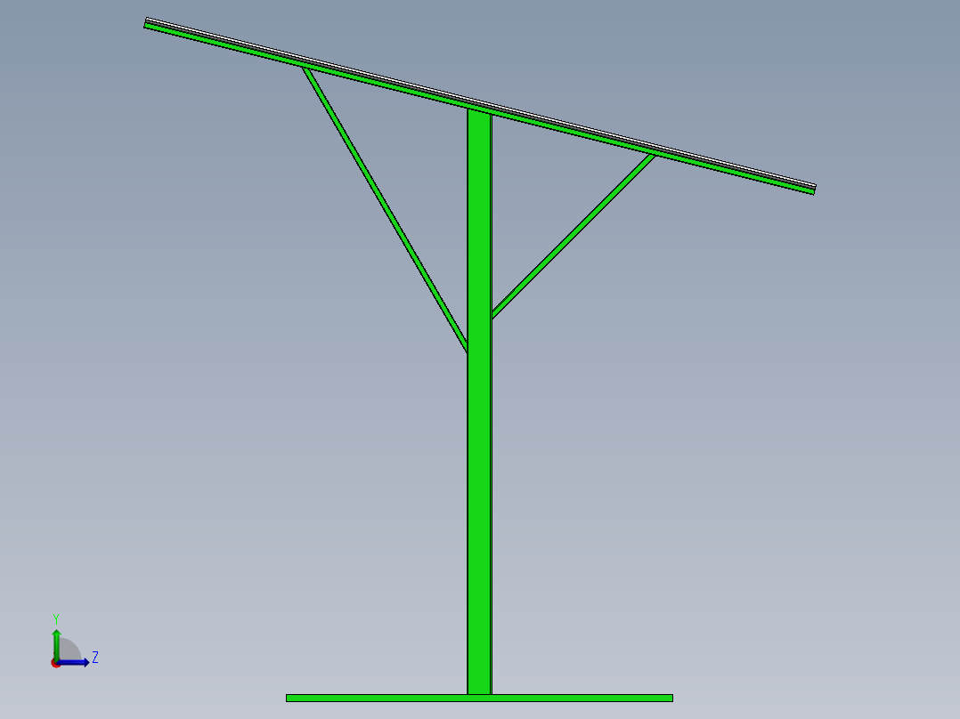 停车棚 停车楼 (2)左视图