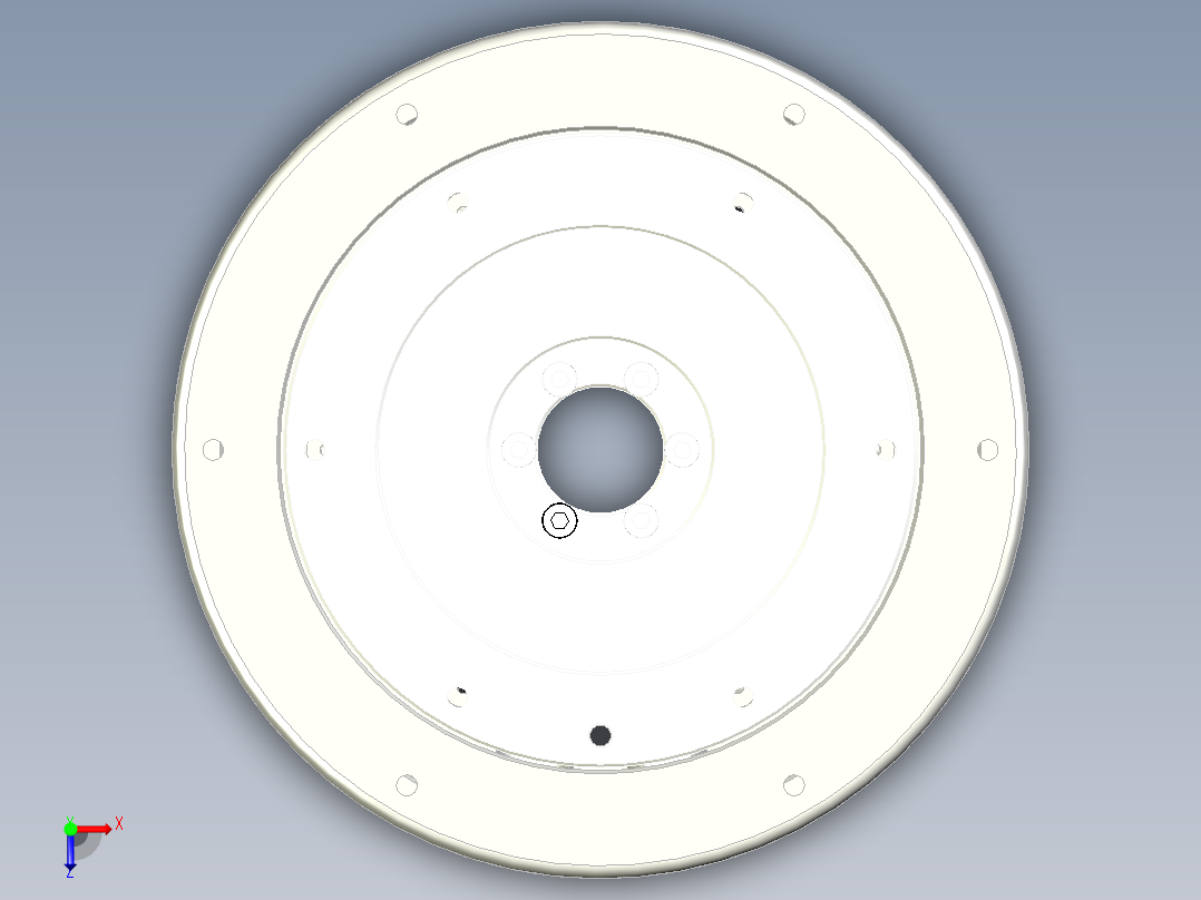 135-015直驱电机俯视图