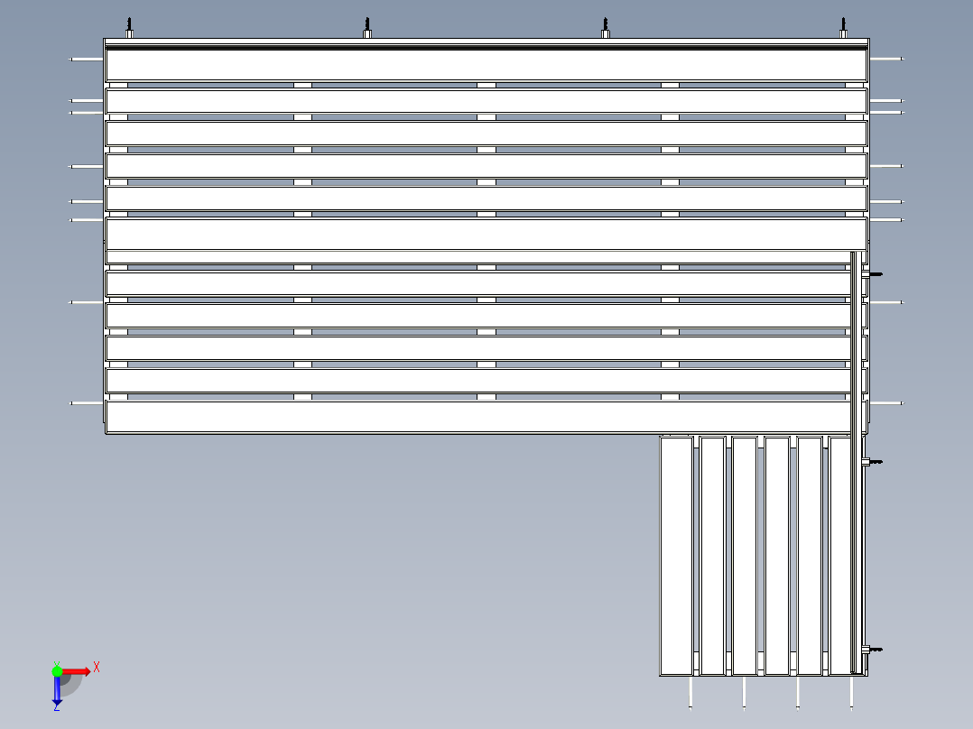 桑拿长凳俯视图