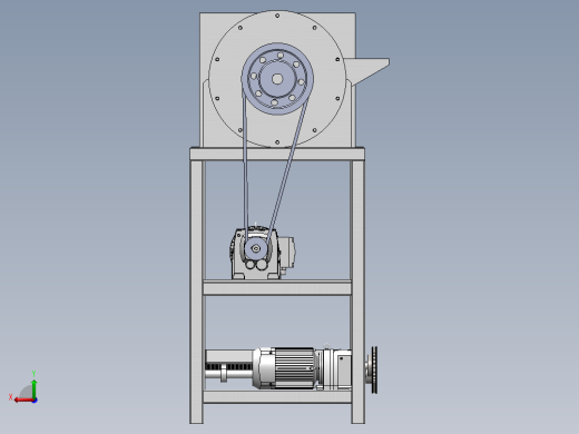 油菜脱粒机三维SW模型后视缩略图