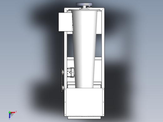 油菜脱粒机三维SW模型俯视缩略图