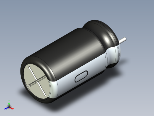 无源元件封装-CAP_RAD_D8x15_POL_BK