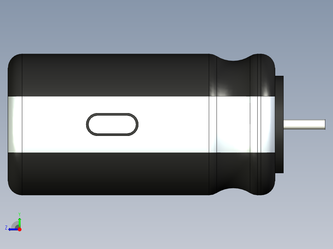 无源元件封装-CAP_RAD_D8x15_POL_BK右视图