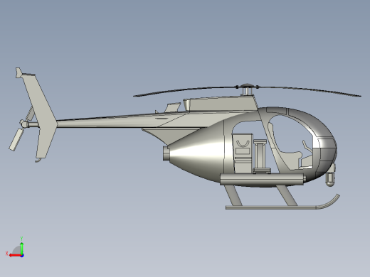 MH6 Little Bird直升机后视缩略图