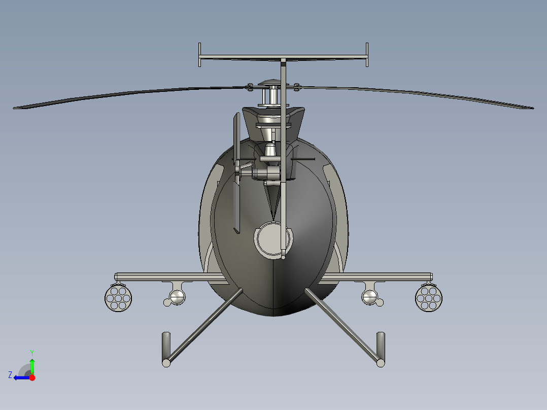 MH6 Little Bird直升机右视图