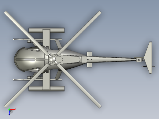 MH6 Little Bird直升机俯视缩略图