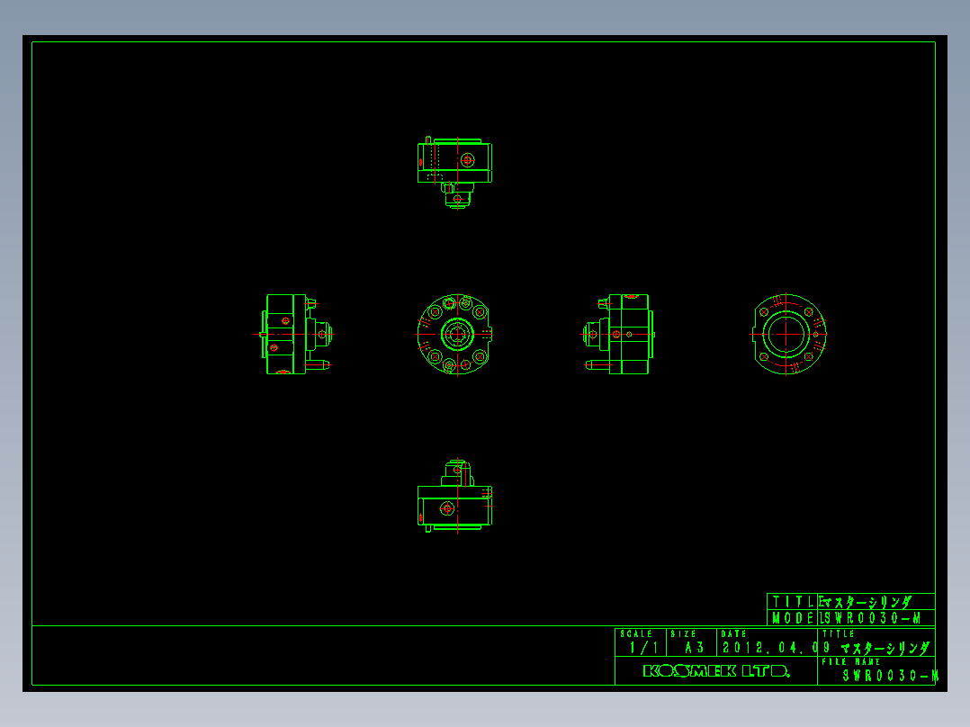 KOSMEKSWR0030-M多系列多零件图纸模型多系列多零件图纸模型