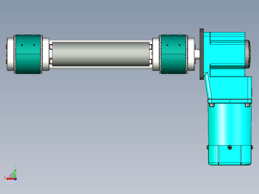 LE-XC6060-带工装左直连驱动输送线后视图