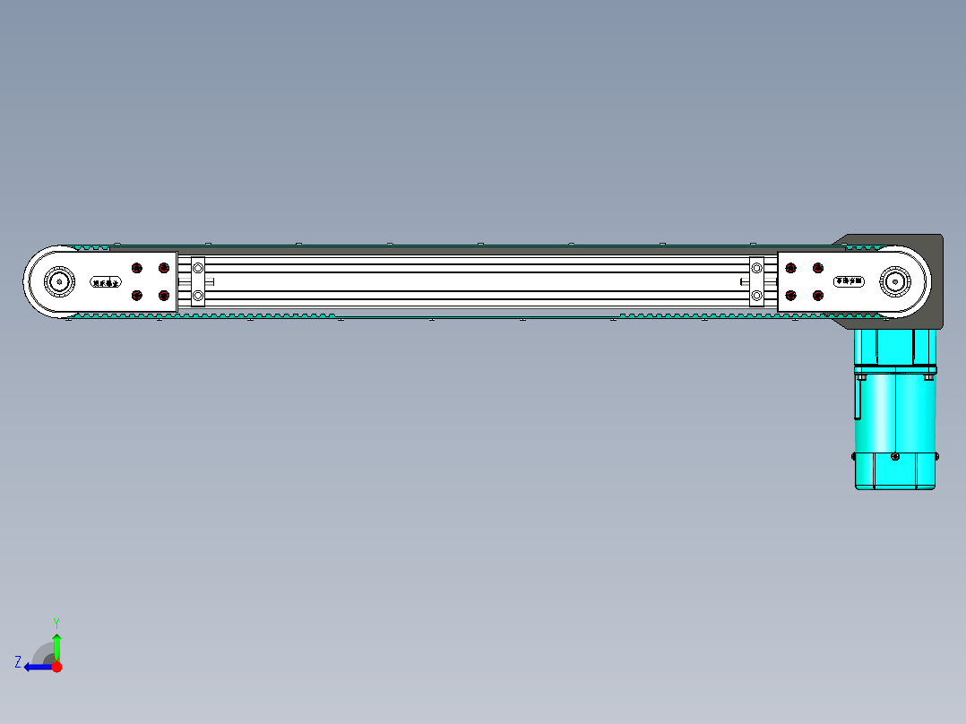 LE-XC6060-带工装左直连驱动输送线右视图