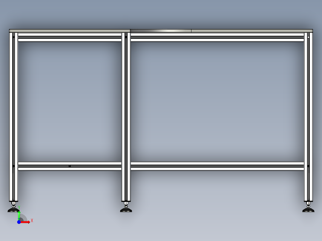 型材-WORKB 7 FULL DETAIL MODEL前视图