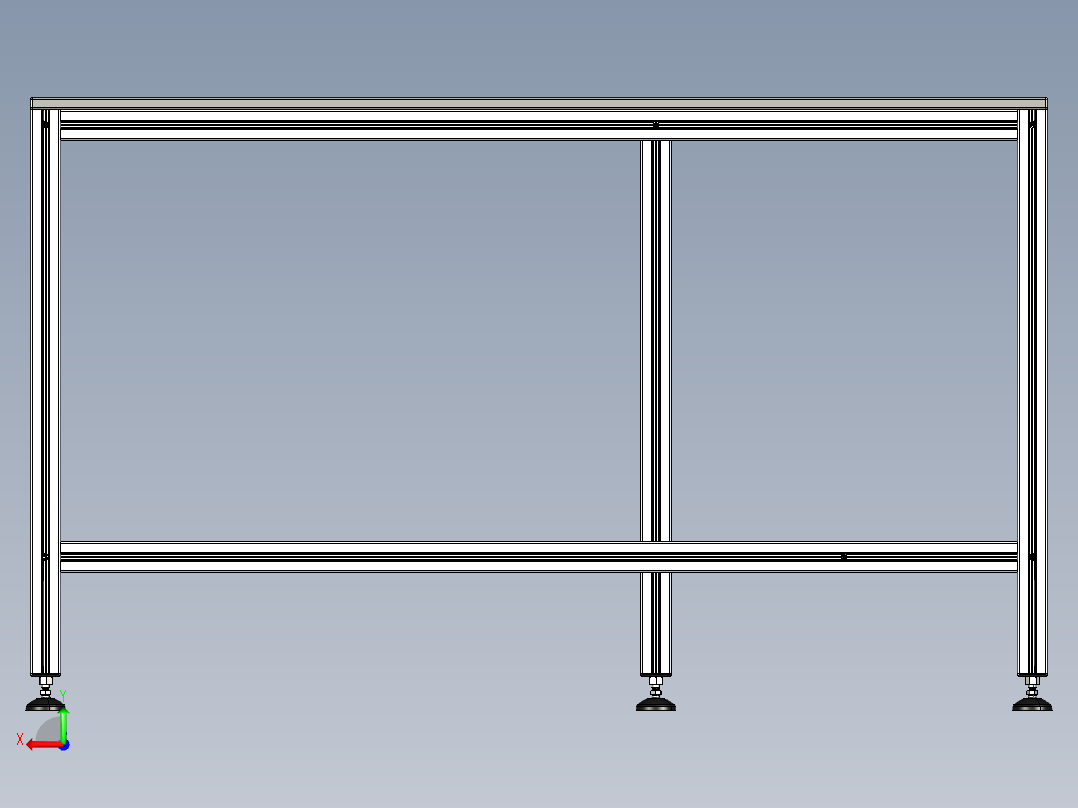 型材-WORKB 7 FULL DETAIL MODEL后视图