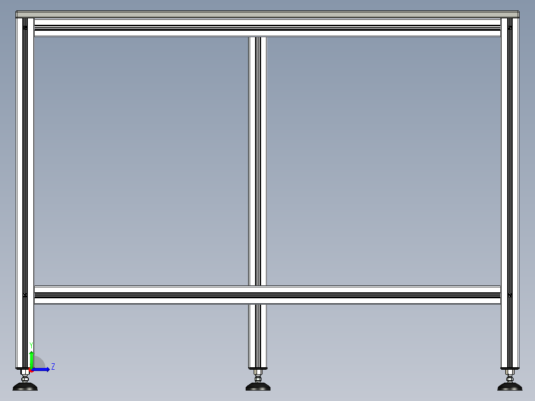 型材-WORKB 7 FULL DETAIL MODEL左视图