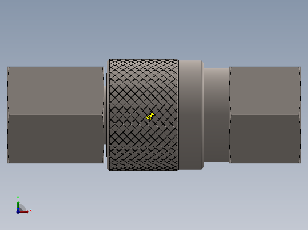 管件接头、螺纹接头、三通(89)前视图