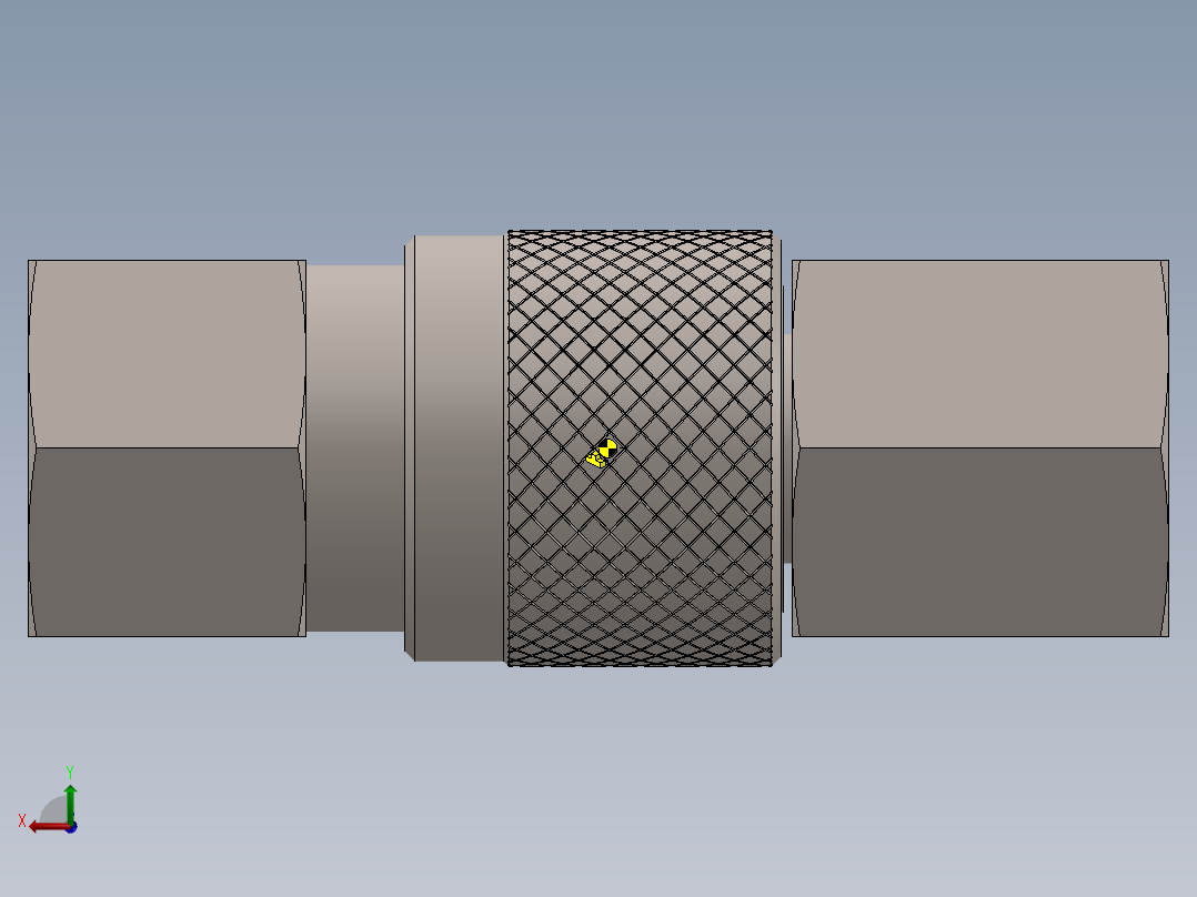 管件接头、螺纹接头、三通(89)后视图
