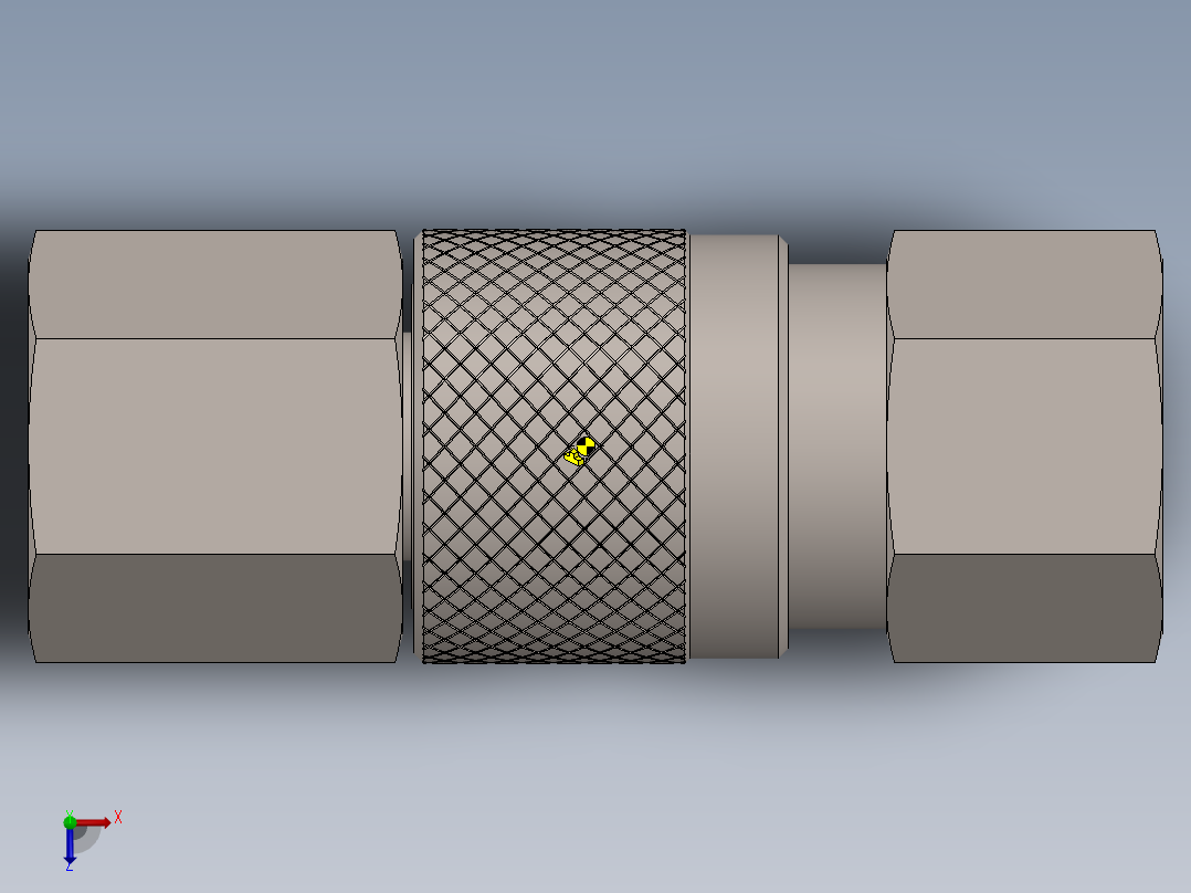 管件接头、螺纹接头、三通(89)俯视图
