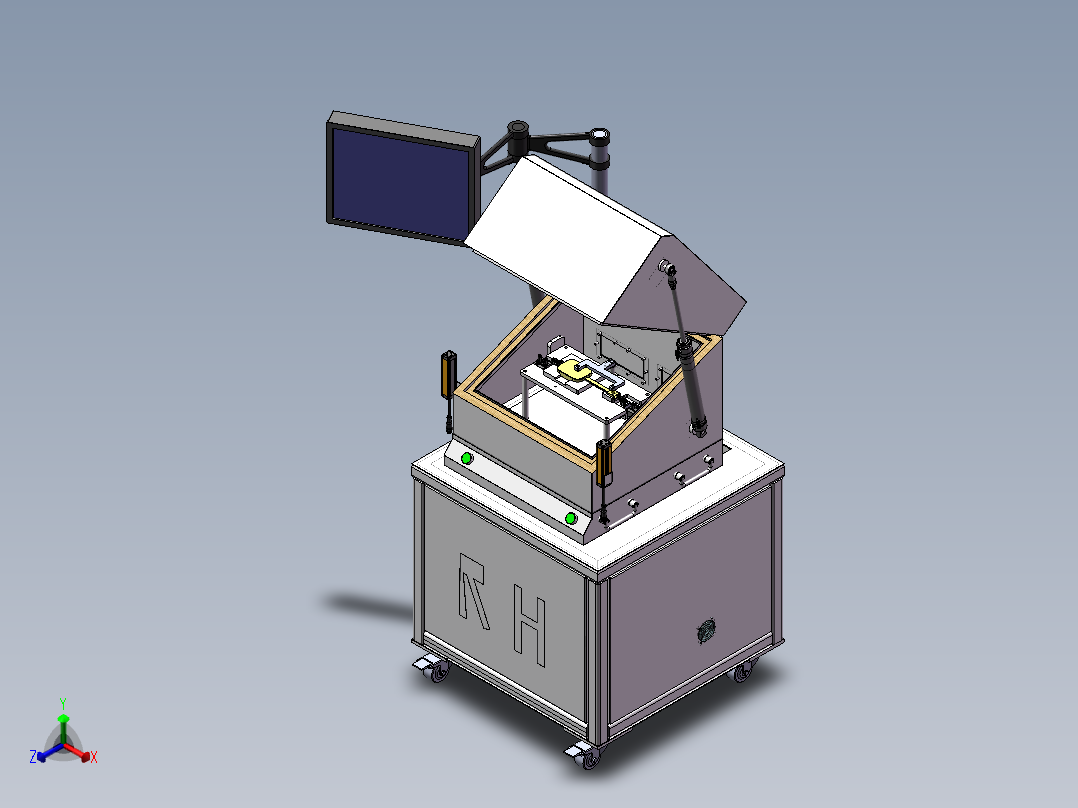 HDMI射频测试设备sw19可编辑正等轴测图