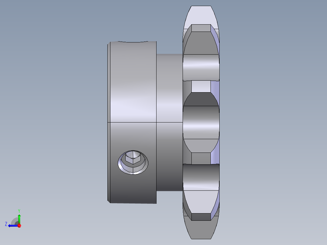 塑料制品提升输送破碎机右视图