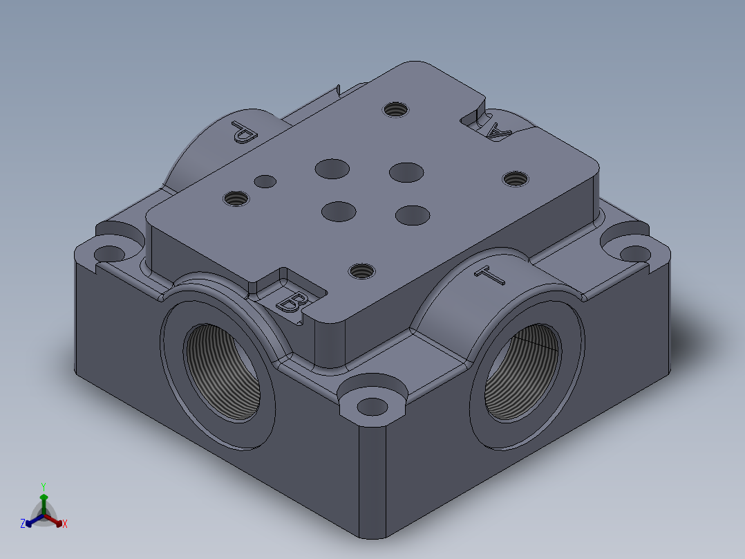 修改NG6-液压阀块正等轴测图