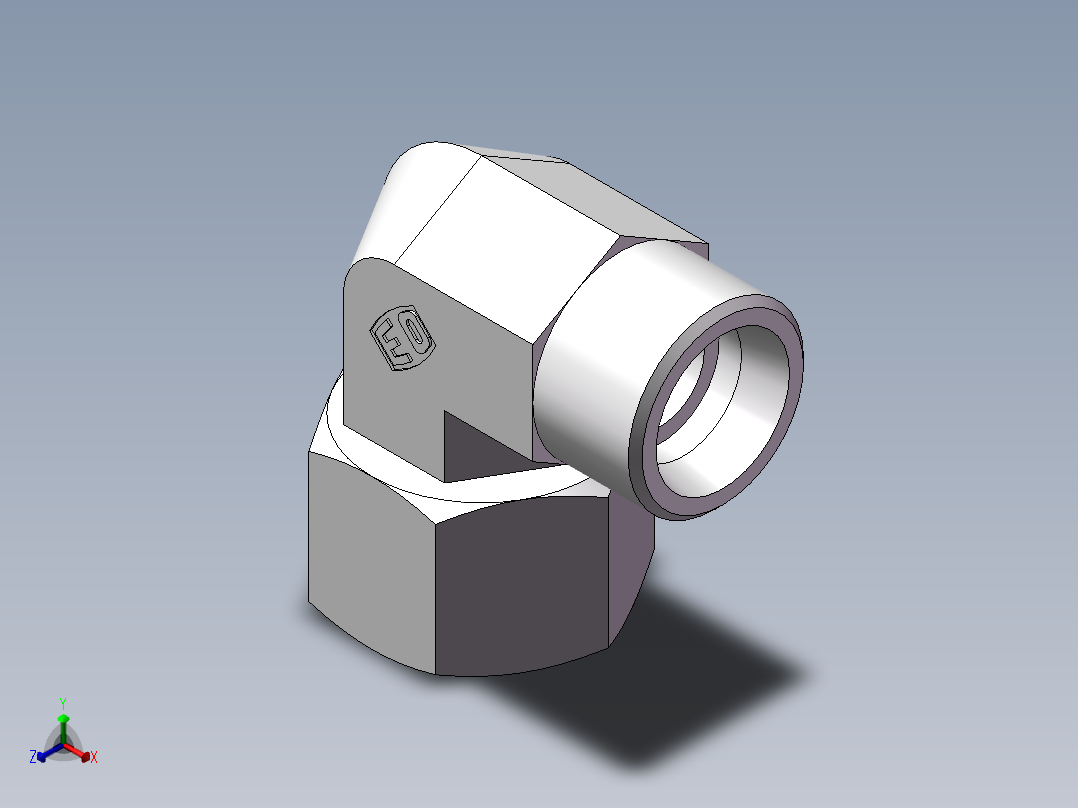 直角组合接头、2D9-24正等轴测图