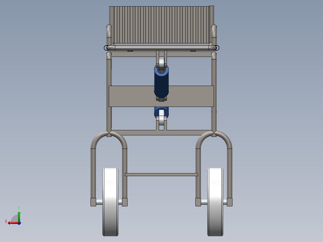 A3003401-轮椅兼担架后视图