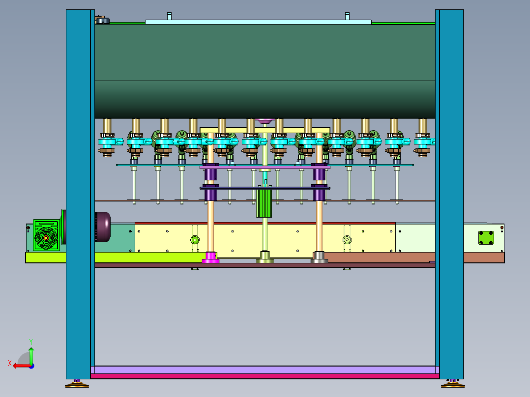 多头自动计量灌装系统后视图